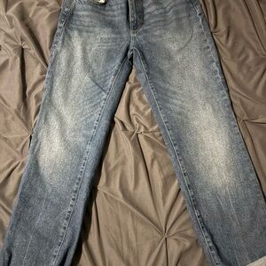 DL1961 Women's Faded Blue Straight Jeans